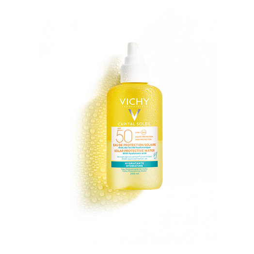 Vichy | CAPITAL SOLEIL SPF50 da 200 ml | Acqua Solare Idratante immagine del prodotto flacone spray farmaciabenincasa.it