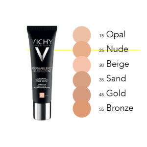 Vichy | Dermablend 3D Fondotinta correttore 25 Nude | 30ml | 3D Correction pelle grassa Levigante attivo | 16h