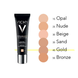 Vichy | Dermablend 3D Fondotinta correttore 45 Gold | 30ml | 3D Correction pelle grassa Levigante attivo | 16h
